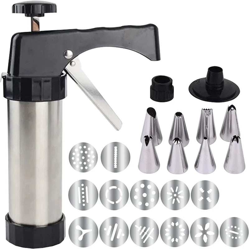 ๐ Christmas Stainless Steel Cookie & Cake Decorating Gun Set