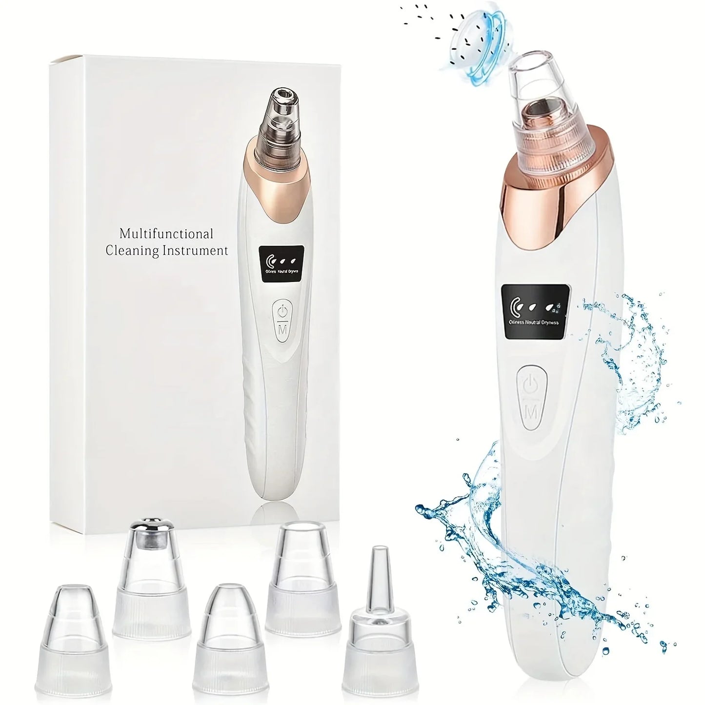 Blackhead Remover Pore Vacuum - 5 Suction Modes USB Rechargeable Facial Pore Cleaner Kit