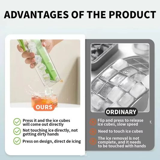 Easy Press Ice Tray – Clean, Effortless Ice Without the Mess