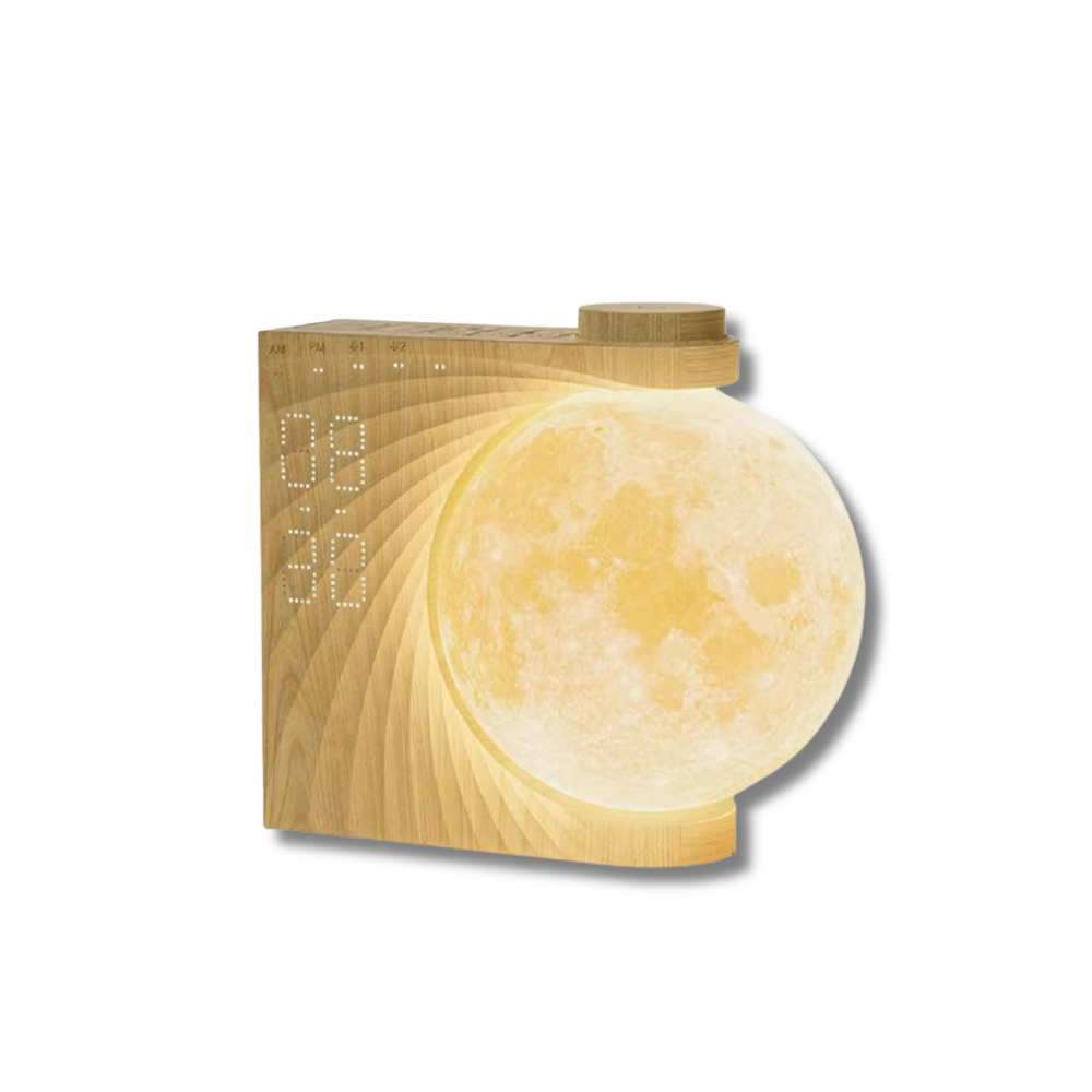 Moon Clock Lamp – Turn Bedtime Into a Calm, Cozy Night Sky