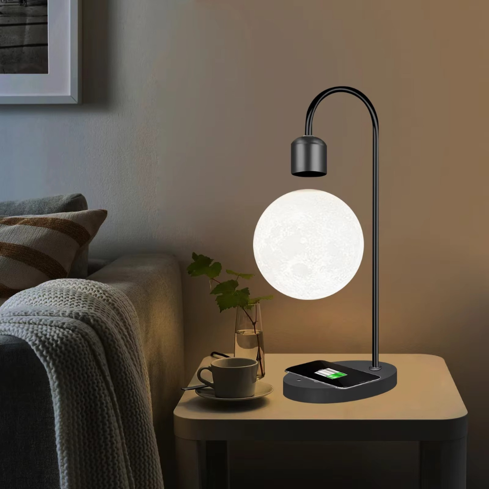 Moon Hover Lamp – Floating Moon Glow Meets Wireless Charging