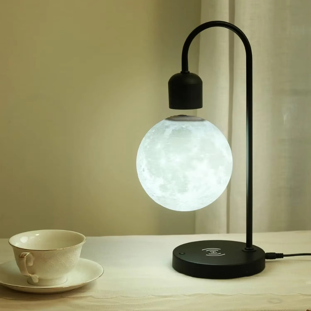 Moon Hover Lamp – Floating Moon Glow Meets Wireless Charging