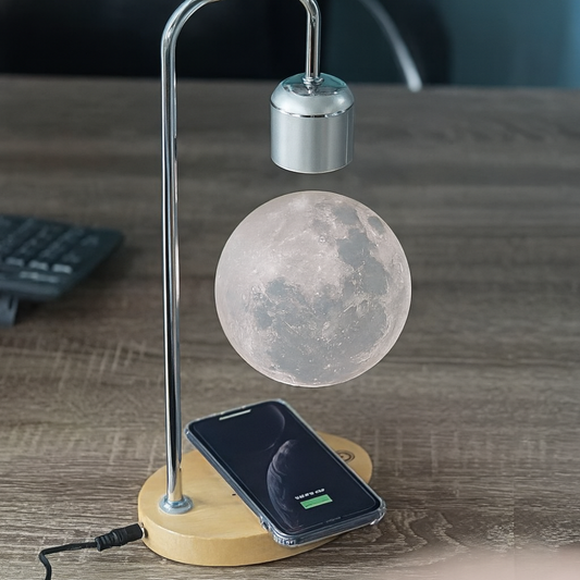 Moon Hover Lamp – Floating Moon Glow Meets Wireless Charging