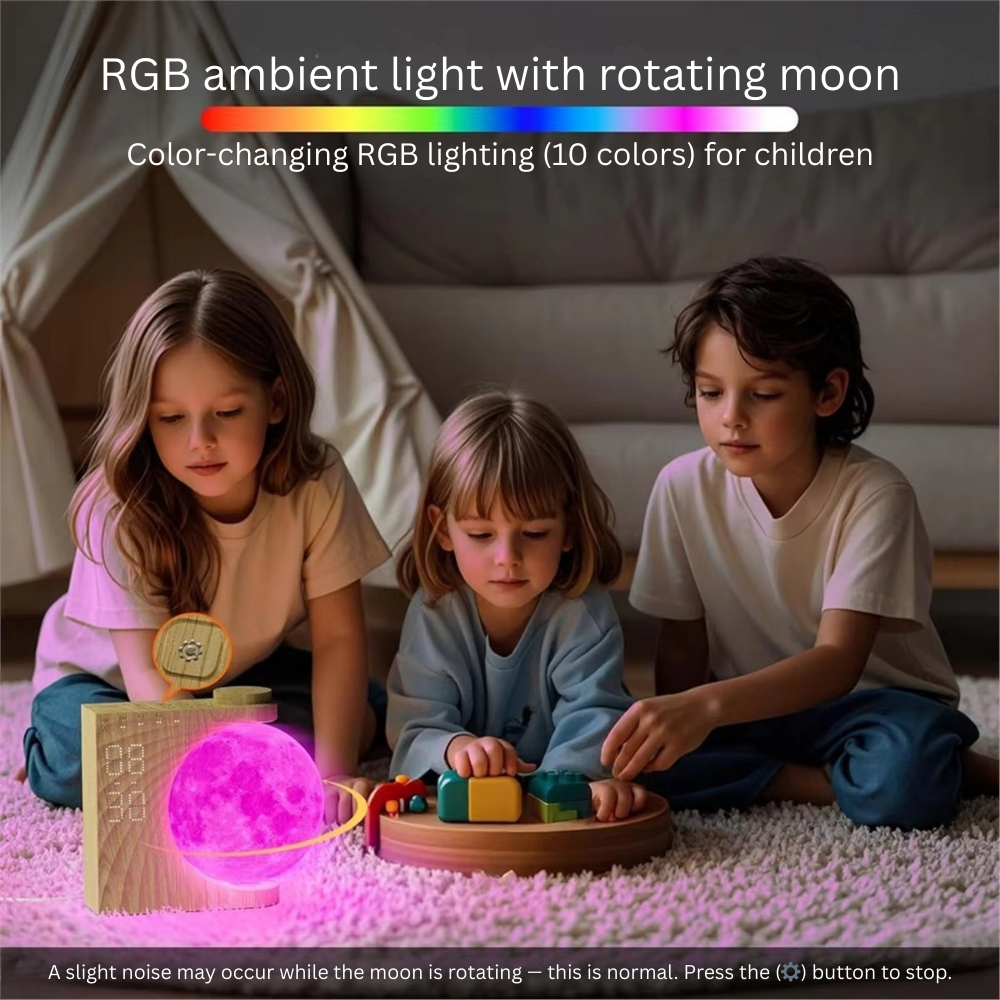 Moon Clock Lamp – Turn Bedtime Into a Calm, Cozy Night Sky
