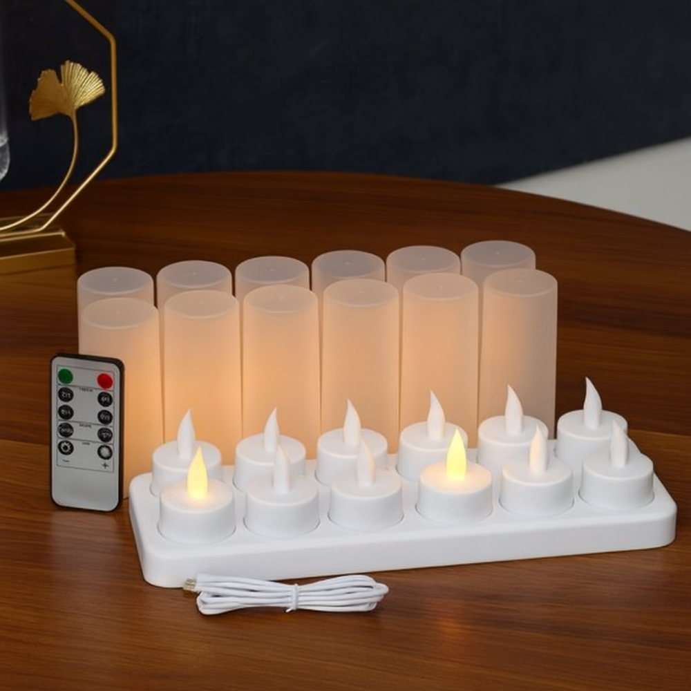 Glow Tealights – Safe, Warm; Rechargeable Candlelight