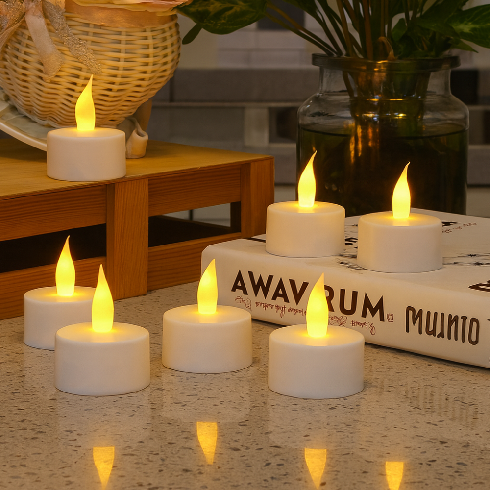 Glow Tealights – Safe, Warm; Rechargeable Candlelight