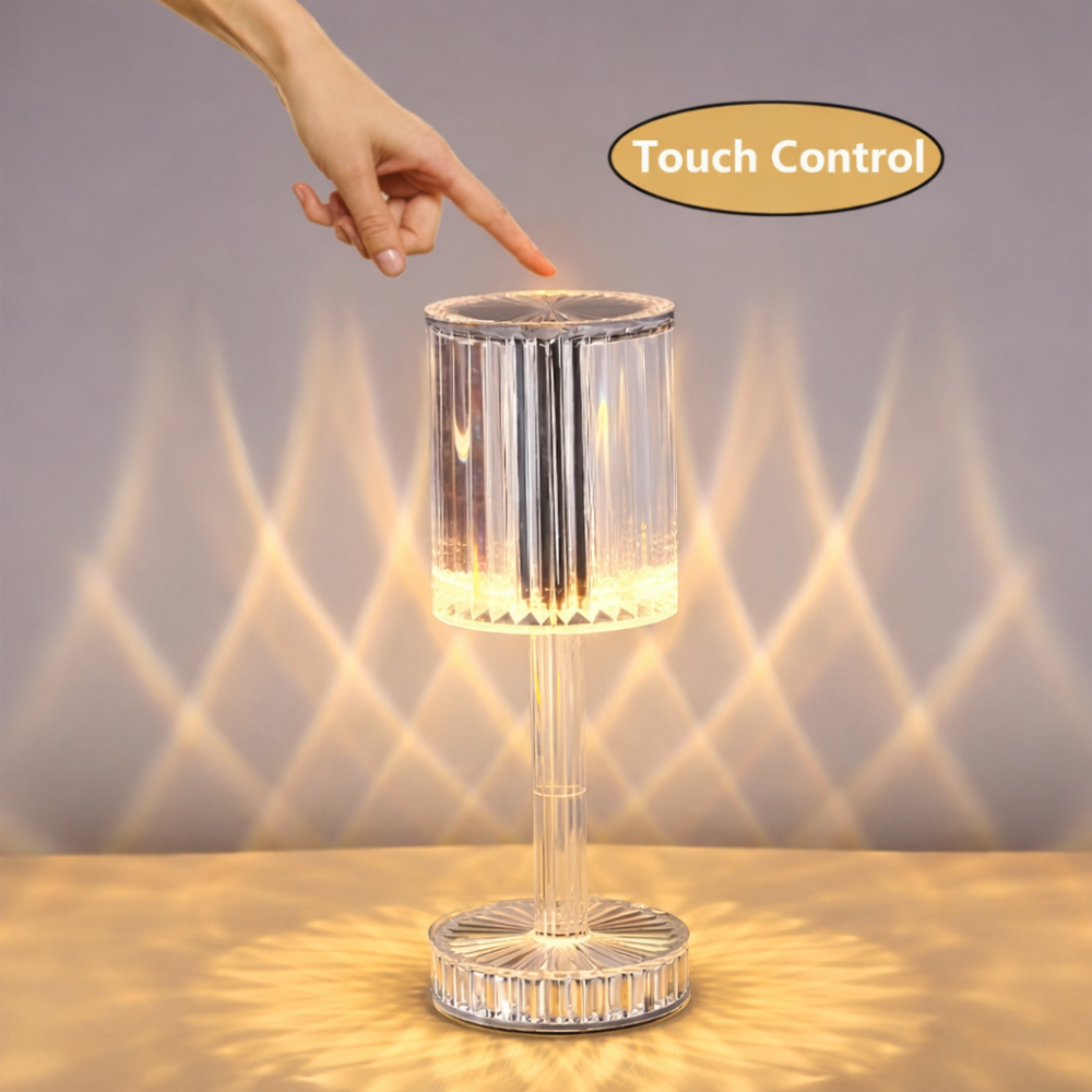 CrystalGlow Touch Lamp – Tap-Control Sparkling Light for Cozy Spaces