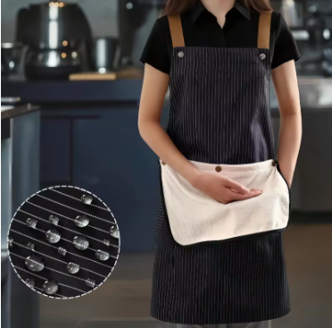 Waterproof Kitchen Apron with Removable Hand Towel