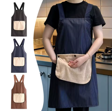 Waterproof Kitchen Apron with Removable Hand Towel