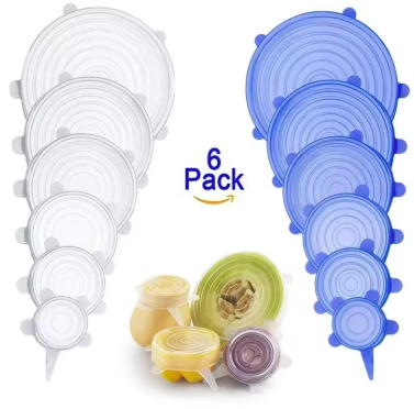 FreshSeal Silicone Stretch Lids – Keep Food Fresher for Longer