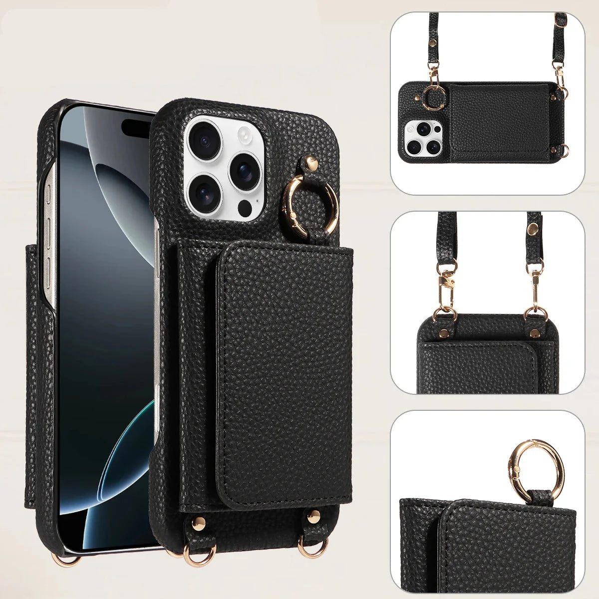 Crossbody PU Leather Wallet Case – Stylish Protection for Everyday Use