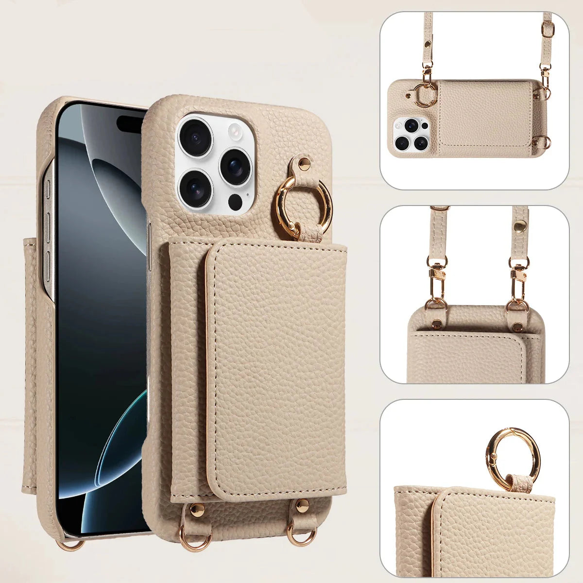 Crossbody PU Leather Wallet Case – Stylish Protection for Everyday Use