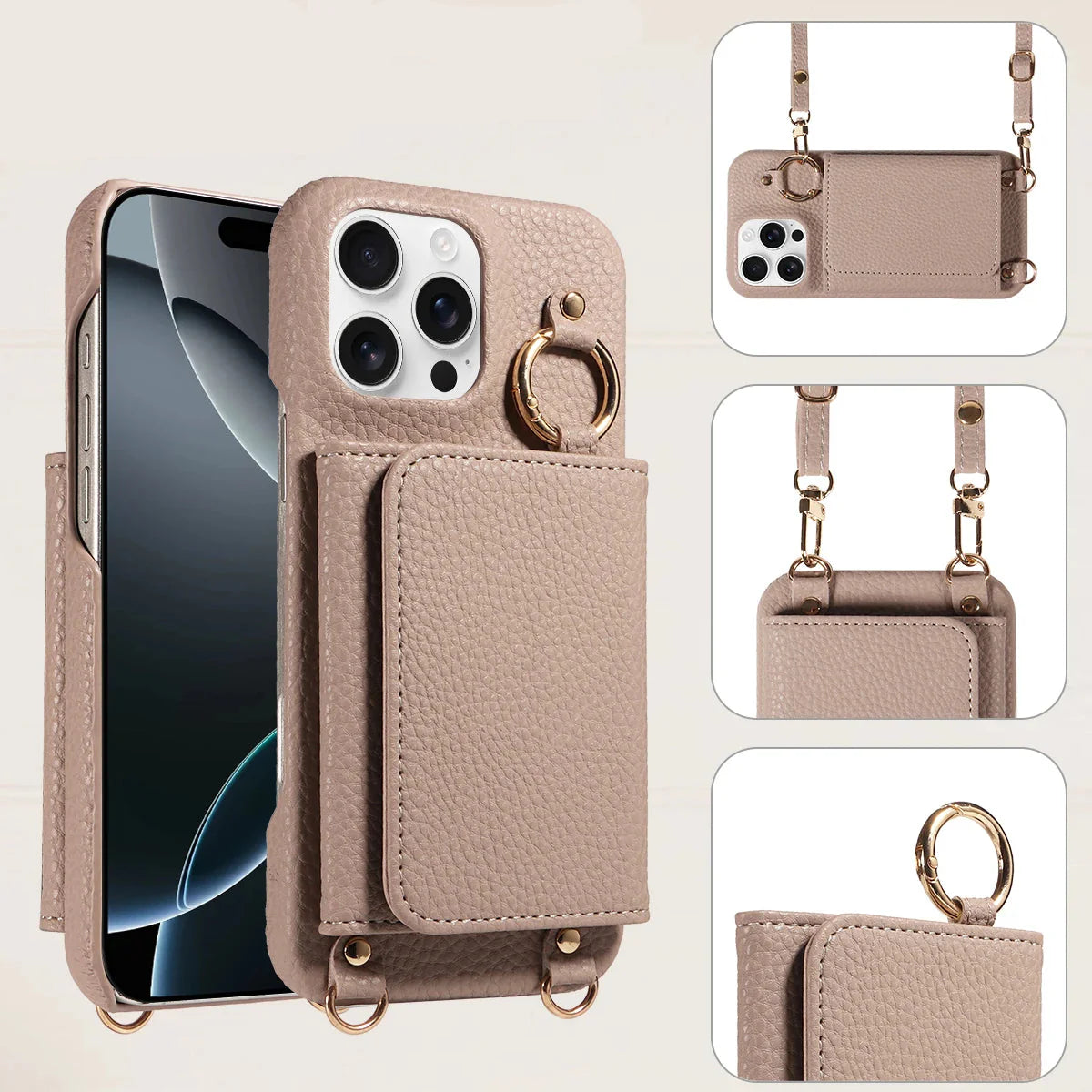 Crossbody PU Leather Wallet Case – Stylish Protection for Everyday Use