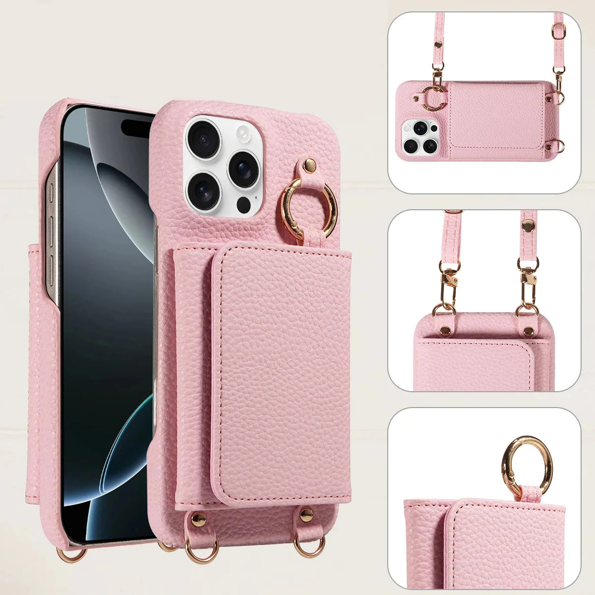 Crossbody PU Leather Wallet Case – Stylish Protection for Everyday Use