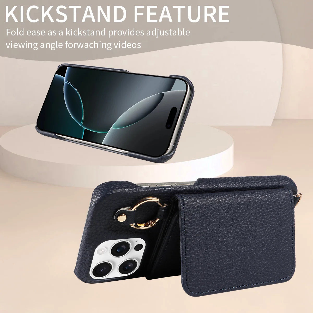 Crossbody PU Leather Wallet Case – Stylish Protection for Everyday Use