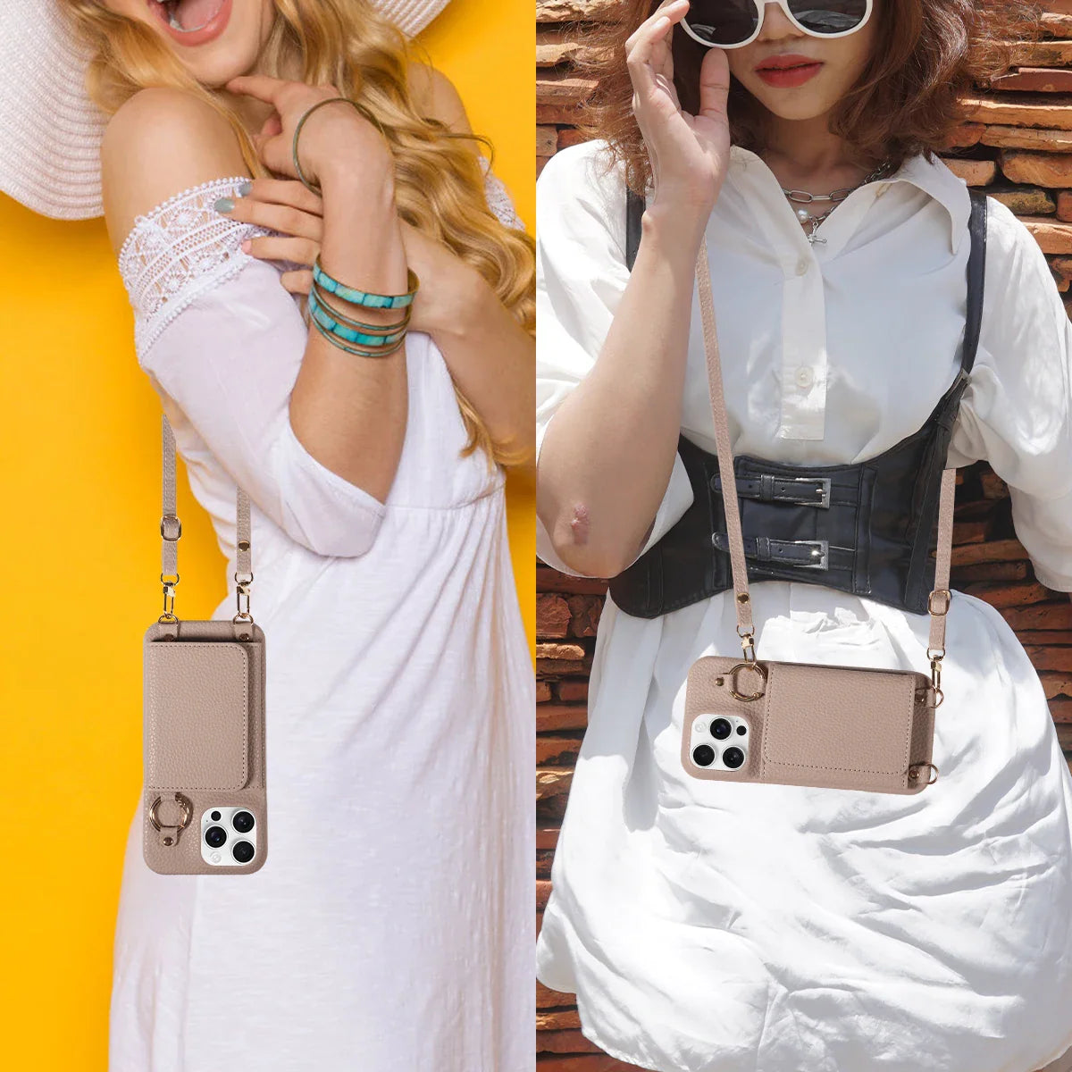 Crossbody PU Leather Wallet Case – Stylish Protection for Everyday Use