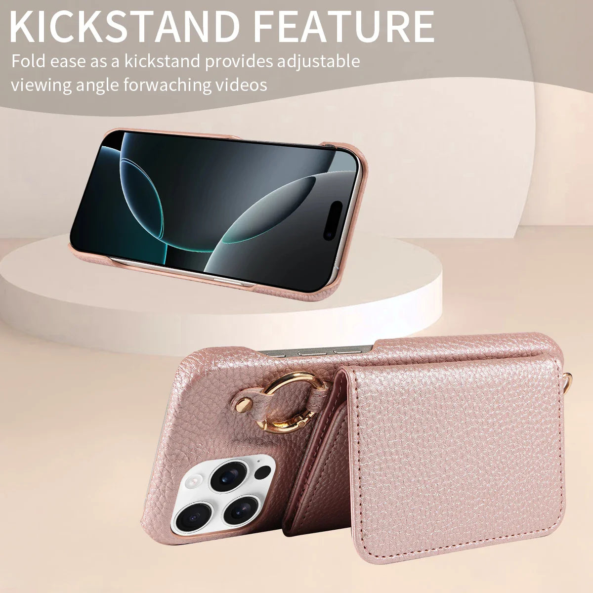Crossbody PU Leather Wallet Case – Stylish Protection for Everyday Use