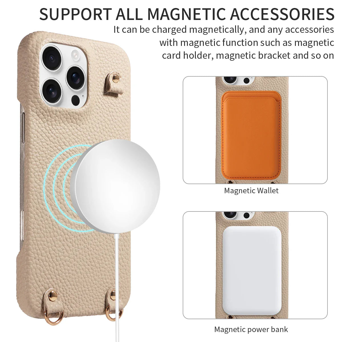 Crossbody PU Leather Wallet Case – Stylish Protection for Everyday Use