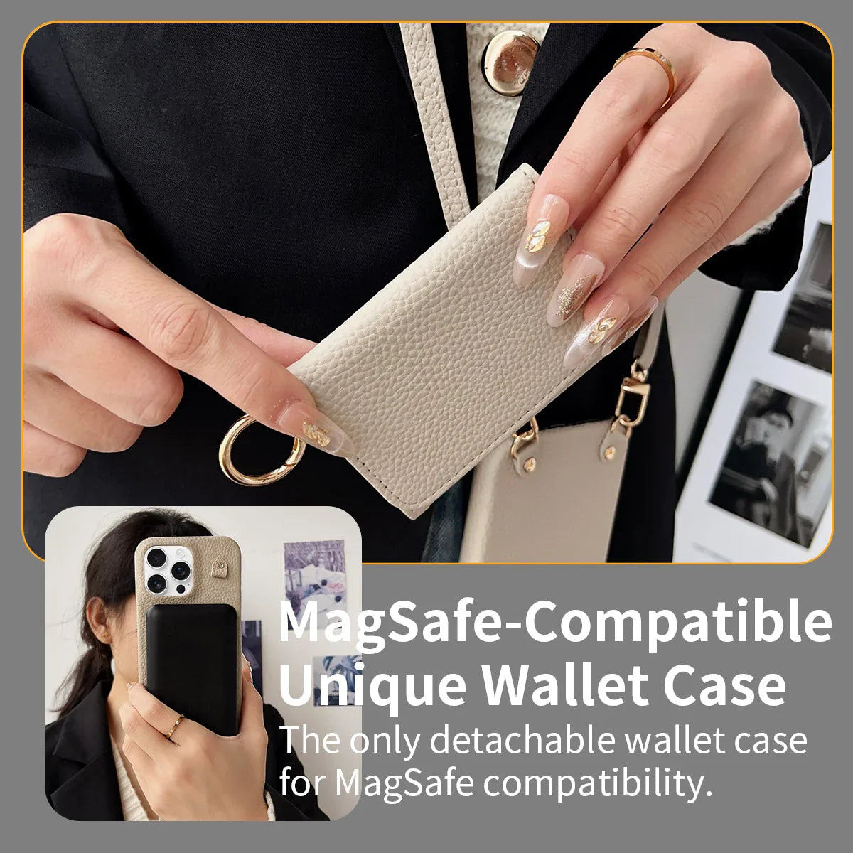 Crossbody PU Leather Wallet Case – Stylish Protection for Everyday Use