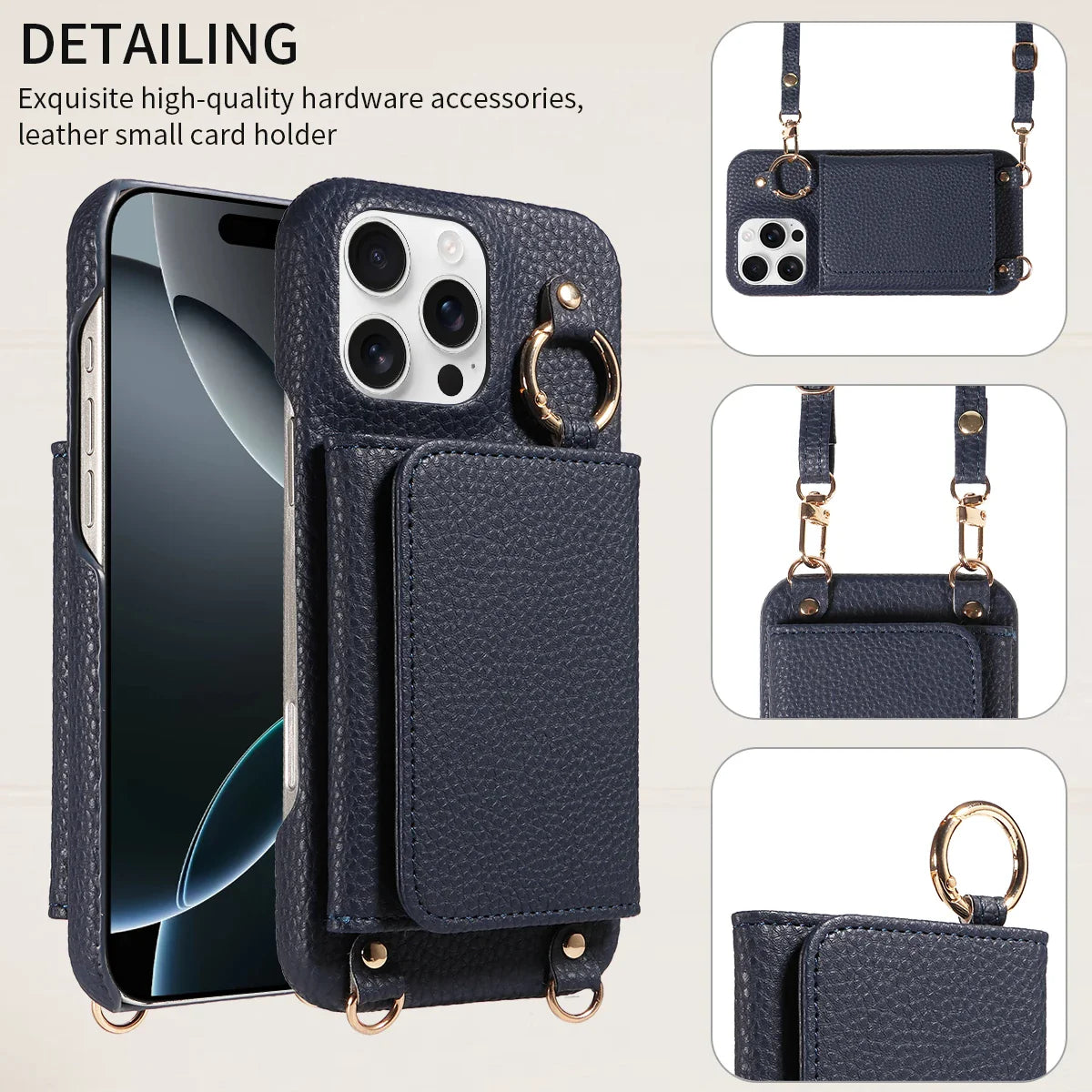 Crossbody PU Leather Wallet Case – Stylish Protection for Everyday Use