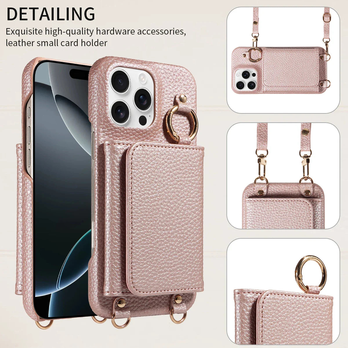 Crossbody PU Leather Wallet Case – Stylish Protection for Everyday Use