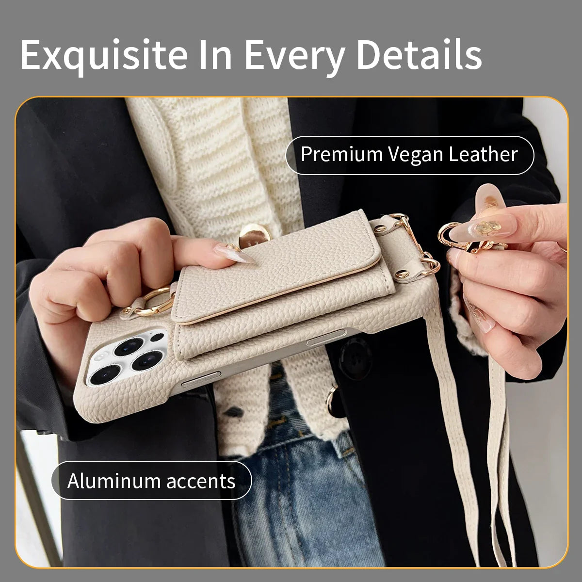 Crossbody PU Leather Wallet Case – Stylish Protection for Everyday Use