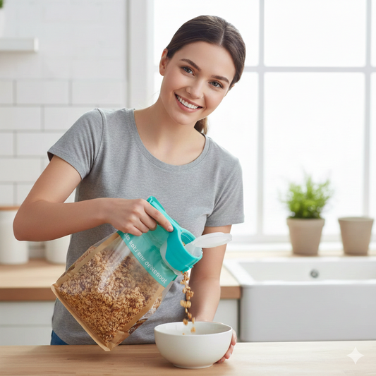 FreshLock Pour-Spout Bag Clips for Food Storage