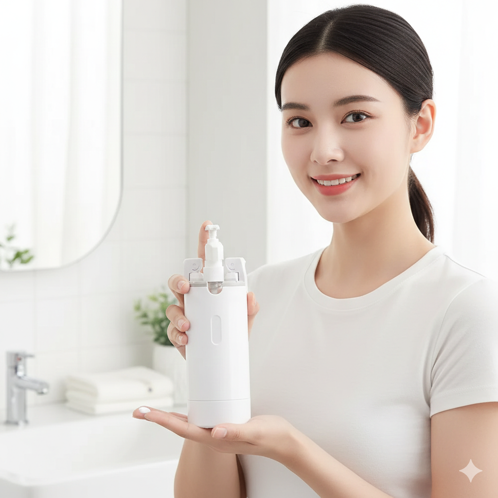 4-in-1 Travel Refillable Bottle Set – Compact Toiletry Dispenser