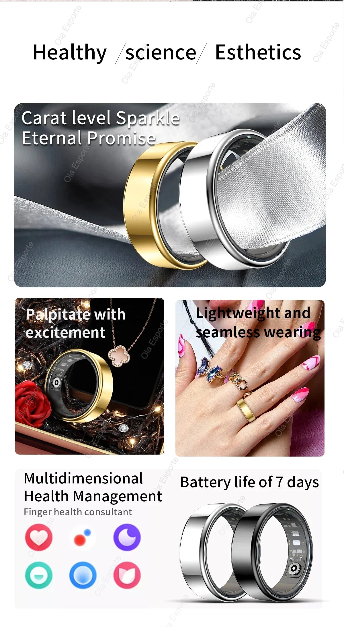 Smart Ring – Titanium Smart Health & Fitness Ring