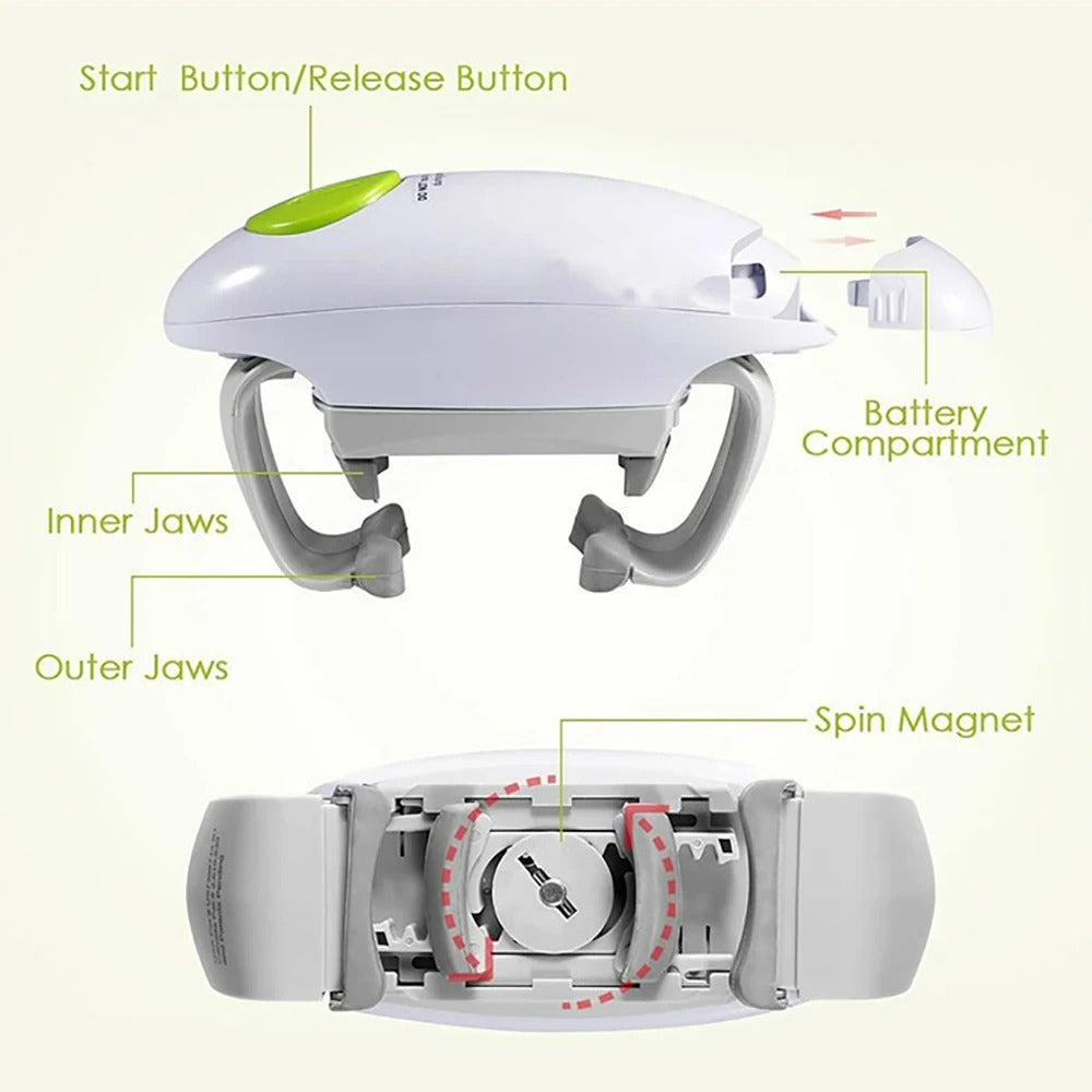 AutoGrip Electric Bottle & Jar Opener – One-Touch Lid Removal Without Effort