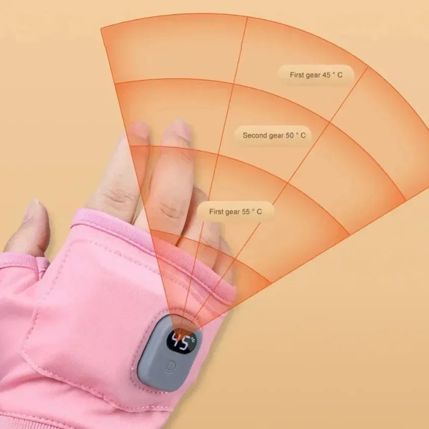 Smart Heated Fingerless Gloves – Rechargeable Hand Warmers