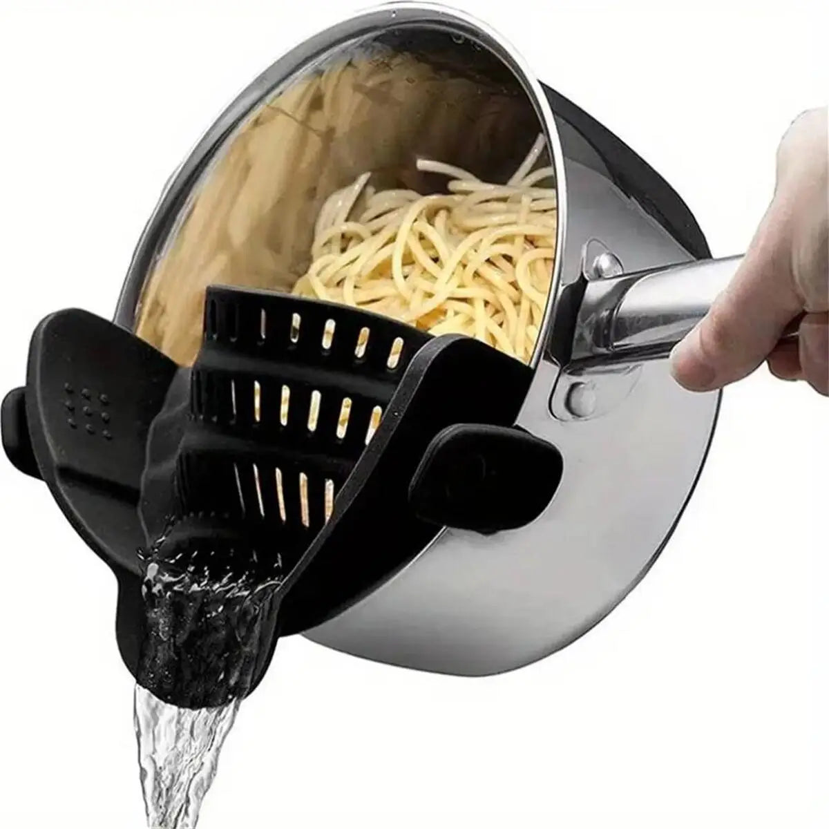 Adjustable Clip-On Pot Strainer – Easy, Safe &amp; Mess-Free Draining