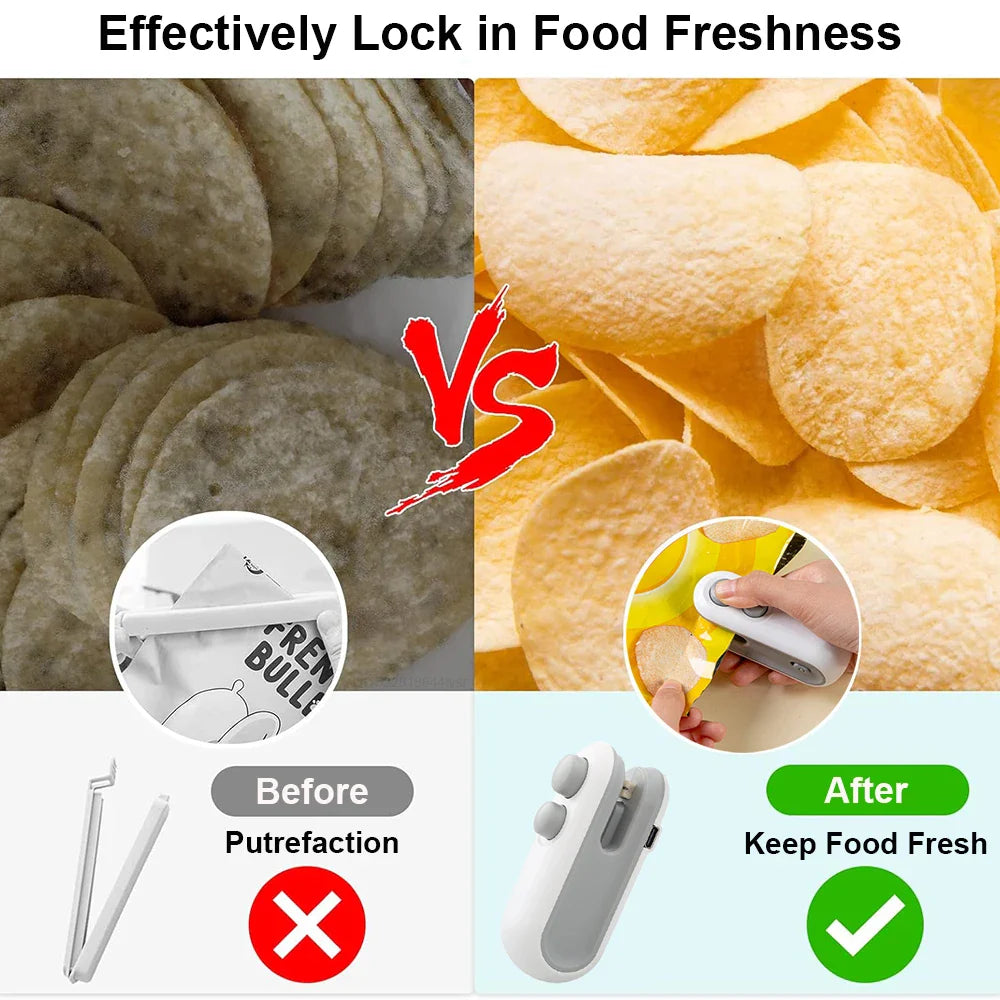 FreshSeal Mini — Rechargeable Handheld Bag Sealer