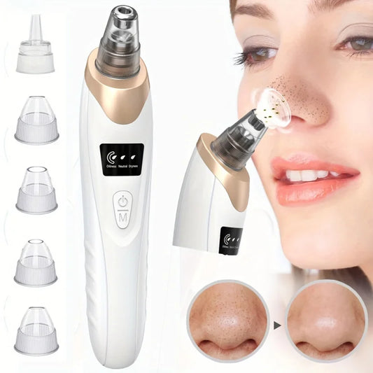 Blackhead Remover Pore Vacuum - 5 Suction Modes USB Rechargeable Facial Pore Cleaner Kit
