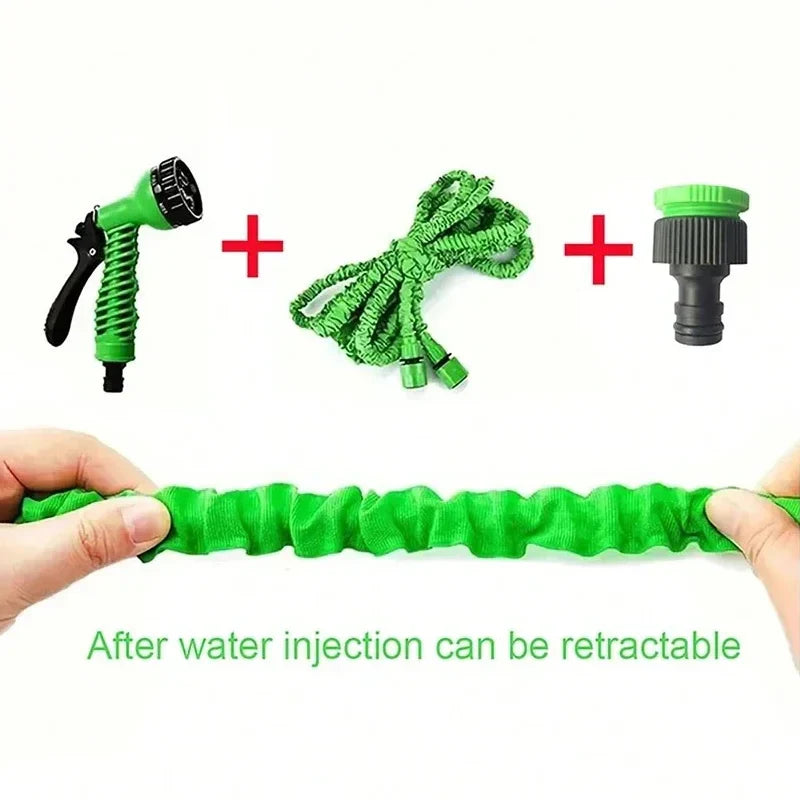 Expandable Garden Hose with 7-Function Spray Gun