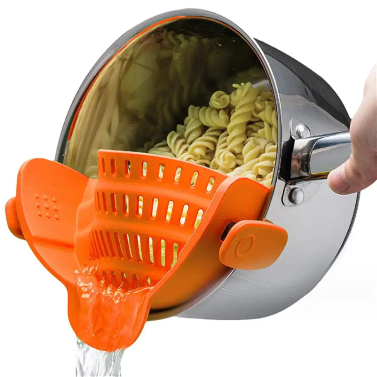 Adjustable Clip-On Pot Strainer – Easy, Safe &amp; Mess-Free Draining
