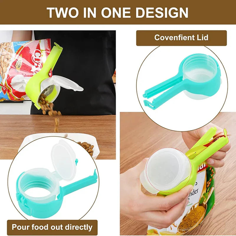 FreshLock Pour-Spout Bag Clips for Food Storage