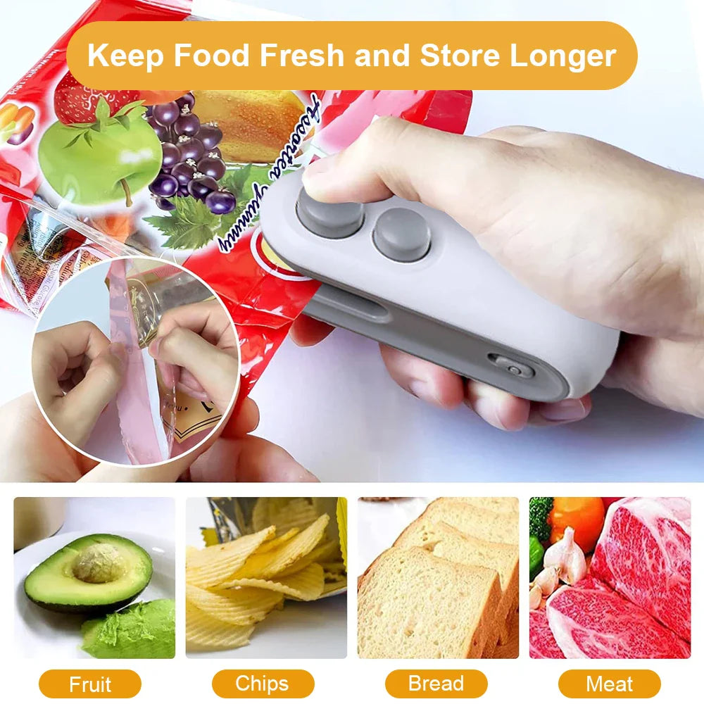 FreshSeal Mini — Rechargeable Handheld Bag Sealer