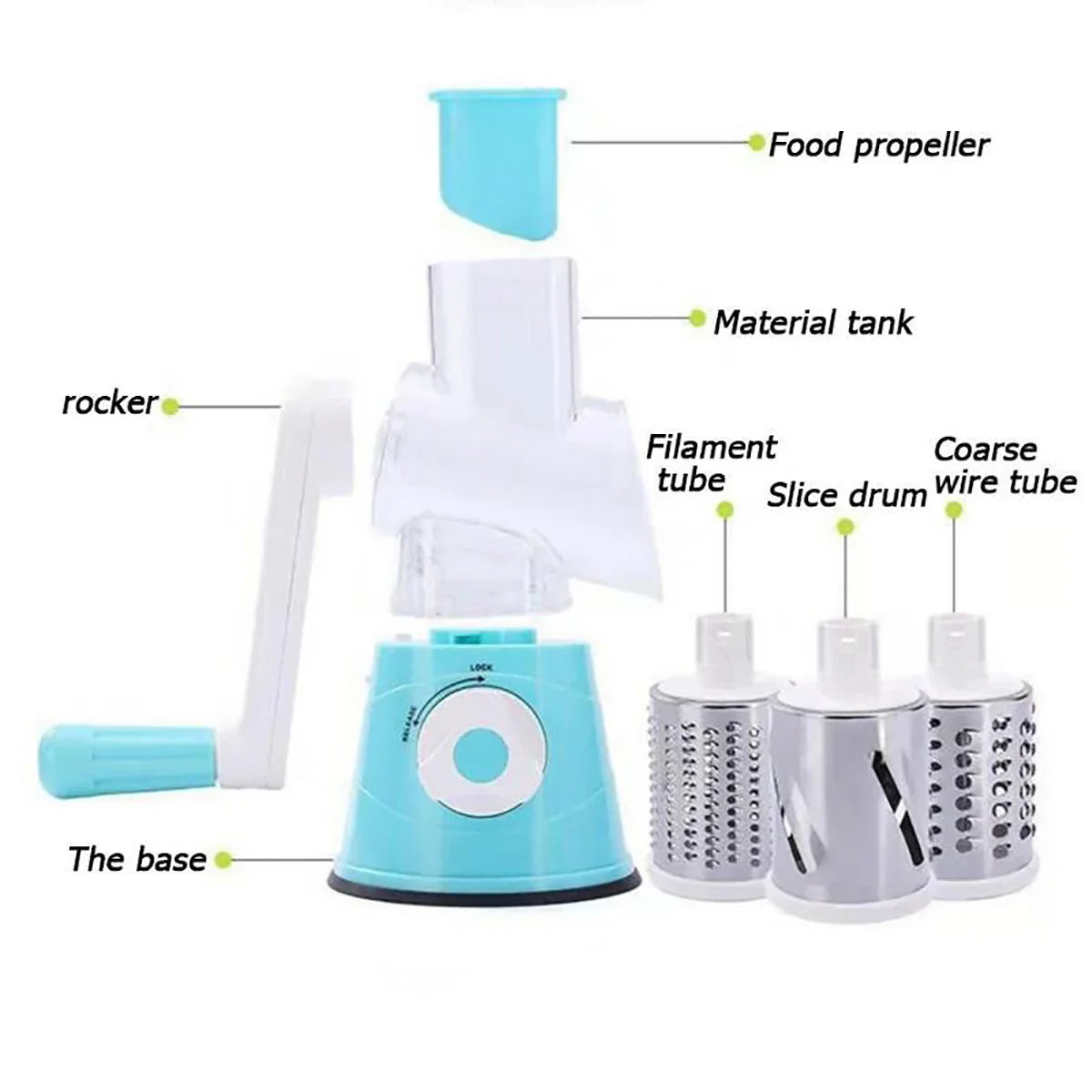 QuickSlice Pro 3-Drum Slicer & Grater