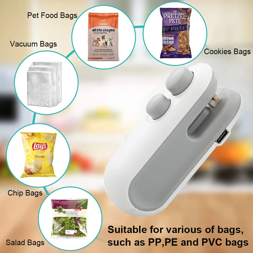 FreshSeal Mini — Rechargeable Handheld Bag Sealer