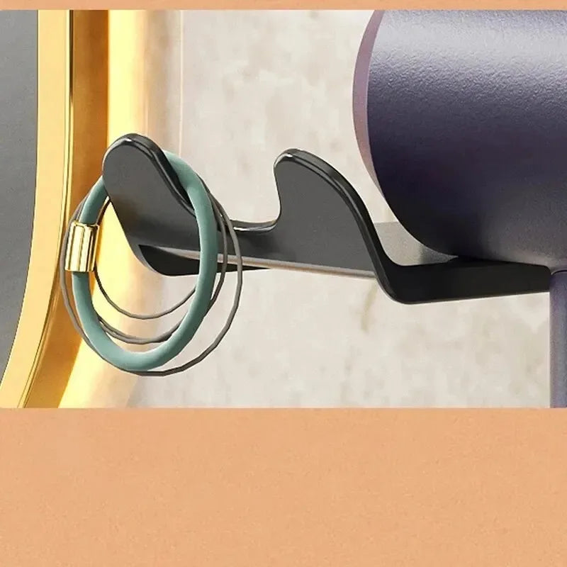 Wall-Mounted Hair Dryer Holder – No-Drill