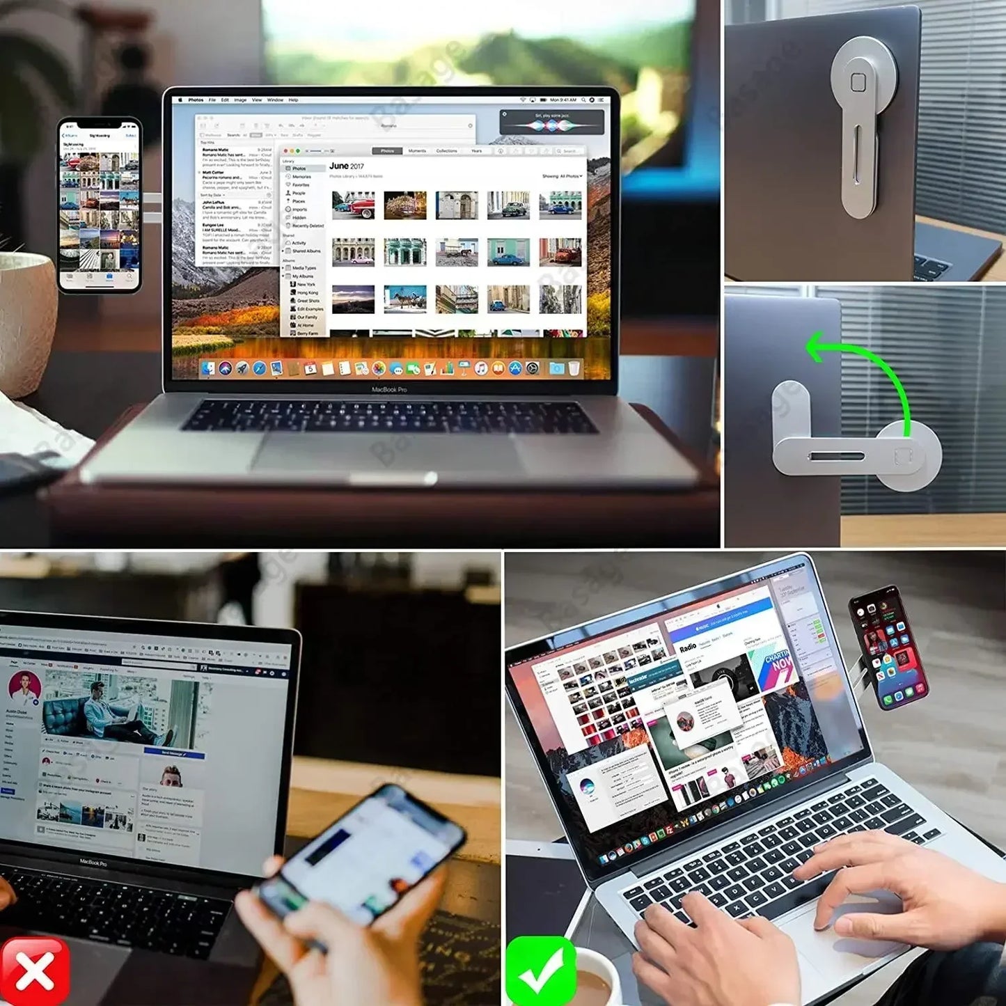 Laptop Phone Holder MagSnap Dual-Screen