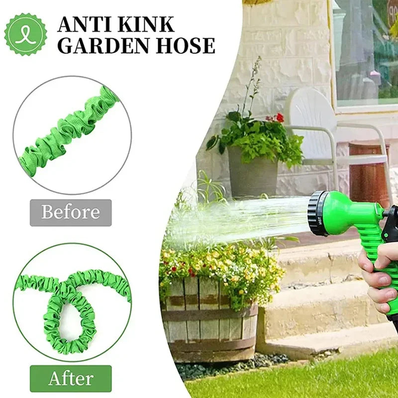 Expandable Garden Hose with 7-Function Spray Gun