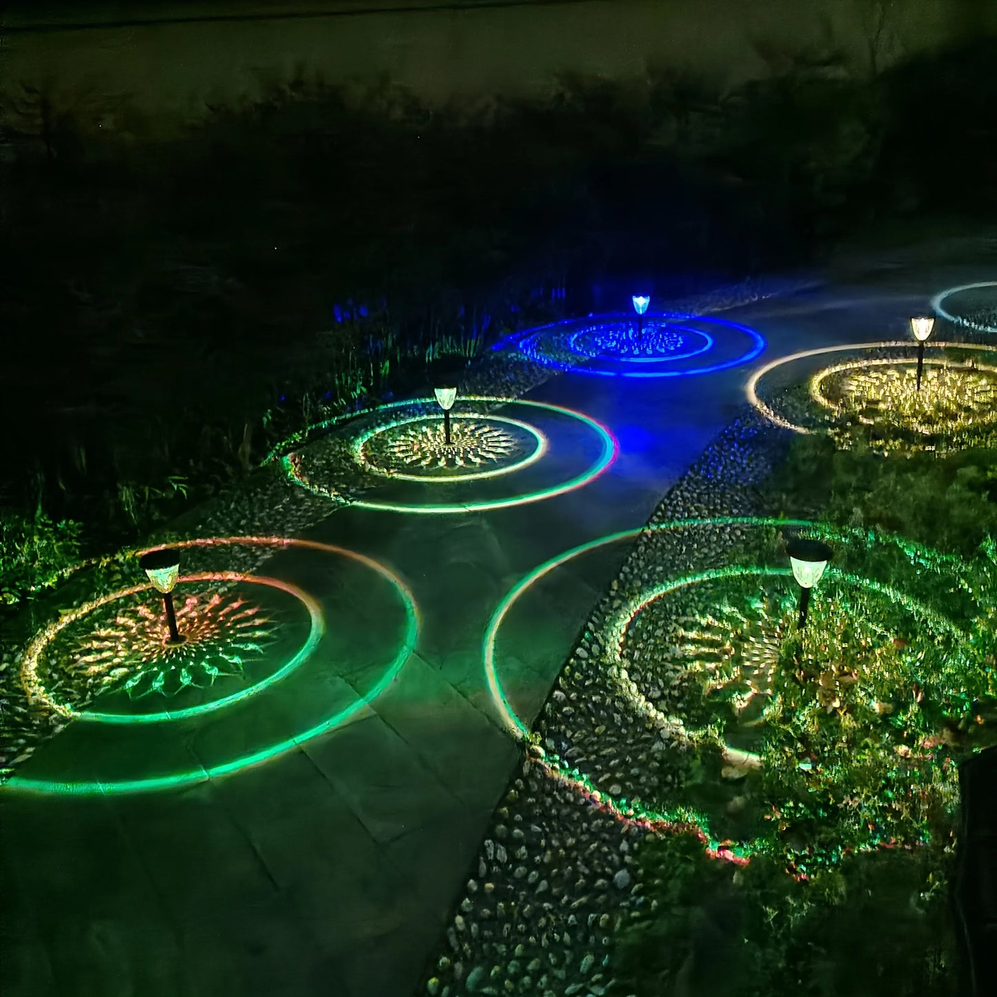 Solar Light | Solar Waterproof Circle Pattern Garden Light