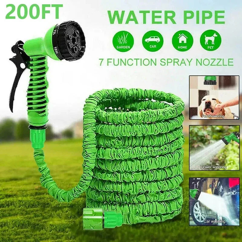 Expandable Garden Hose with 7-Function Spray Gun