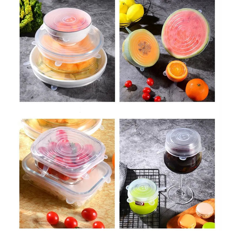FreshSeal Silicone Stretch Lids – Keep Food Fresher for Longer