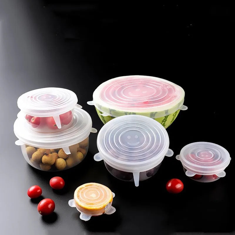 FreshSeal Silicone Stretch Lids – Keep Food Fresher for Longer