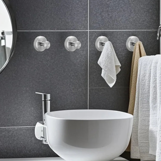 Suction Cup Hooks – Punch-Free Wall Mounted Towel; Utility Holders
