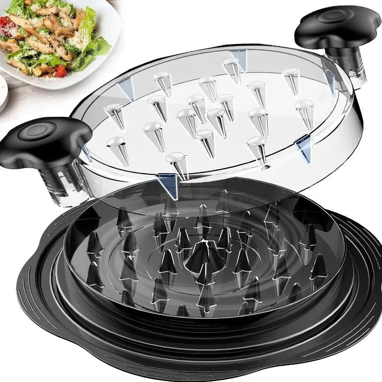 QuickPull Chicken Shredder Tool – Easy Meat Shredding with Lid