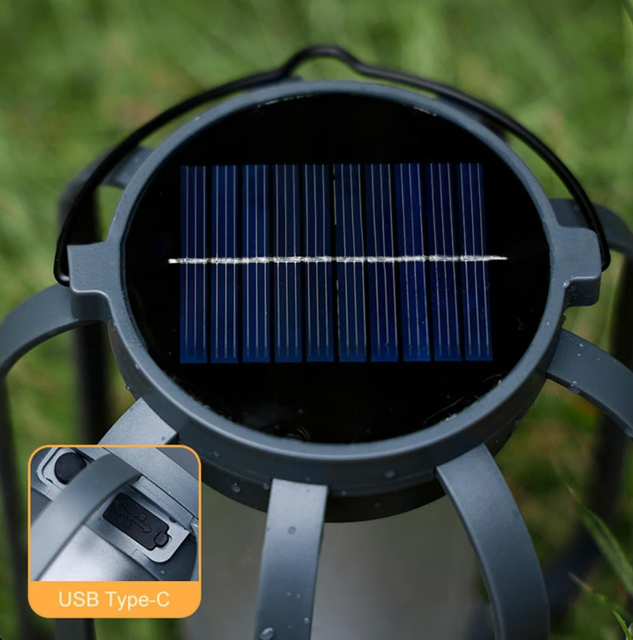 Solar Hanging Lantern | Solar & USB Rechargeable Hanging Outdoor Lantern